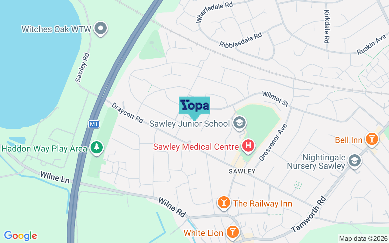 Map showing the location of NG10 3TB