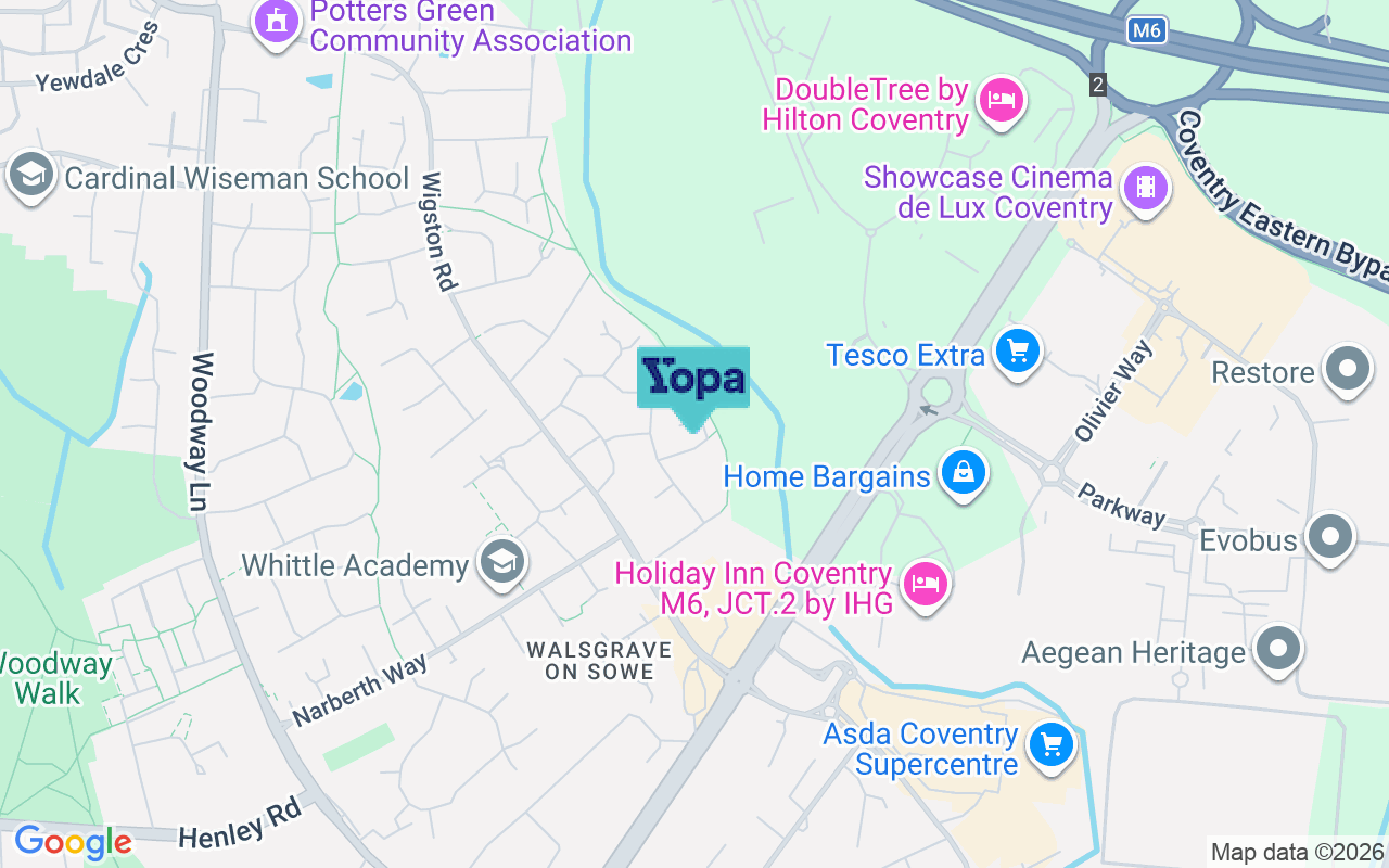 Map showing the location of CV2 2PS