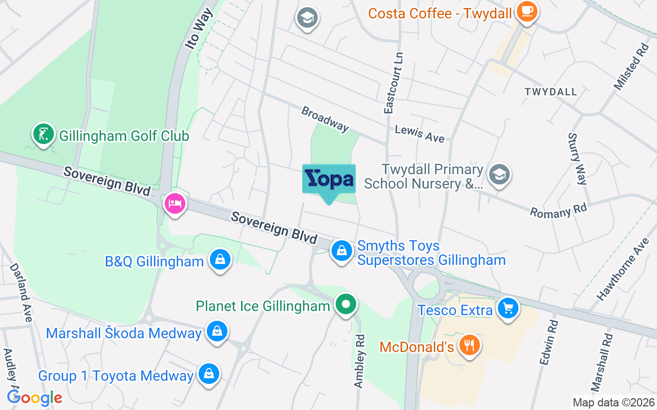 Map showing the location of ME8 6EH