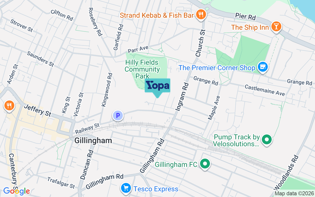Map showing the location of ME7 1YH