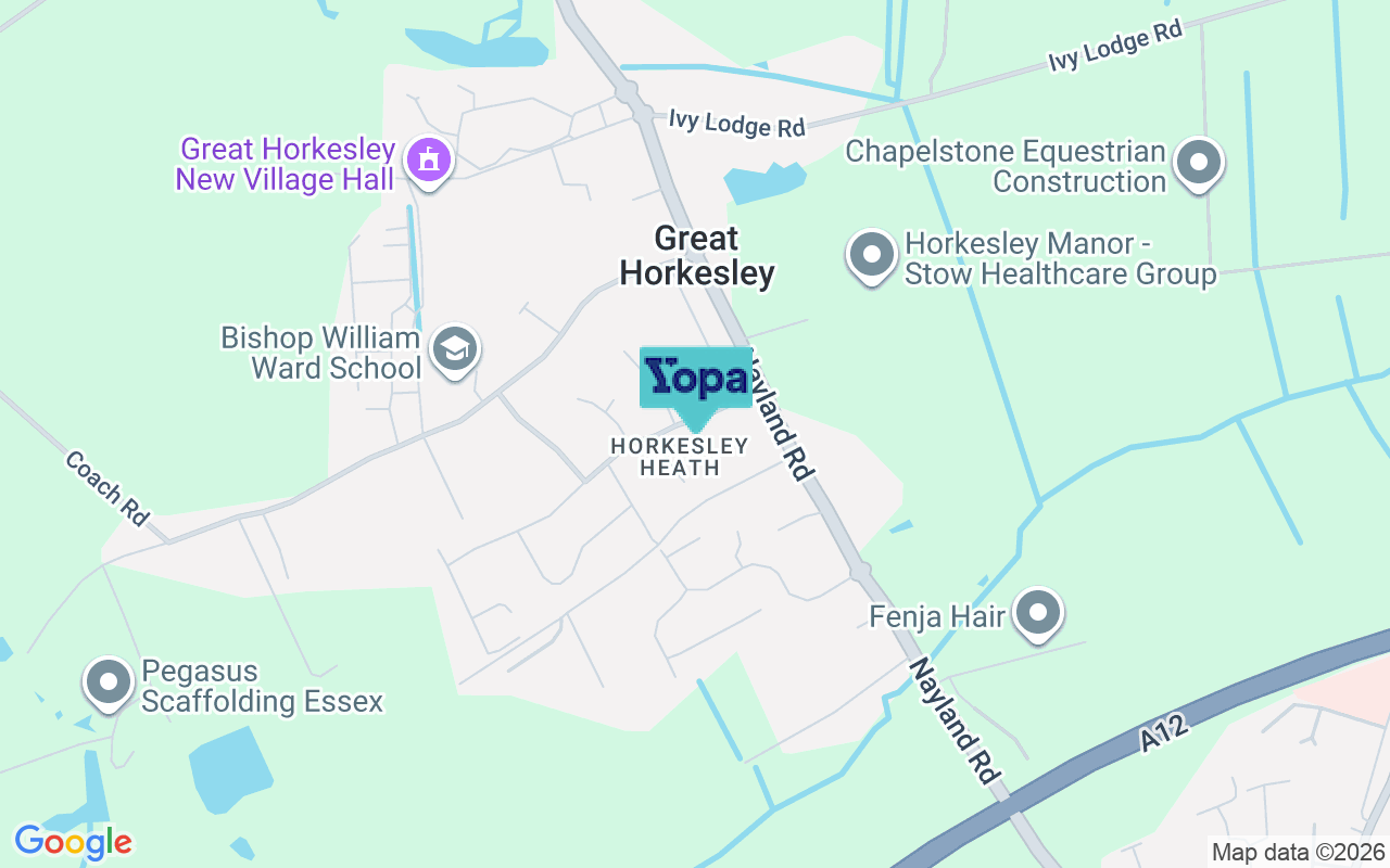 Map showing the location of CO6 4EE