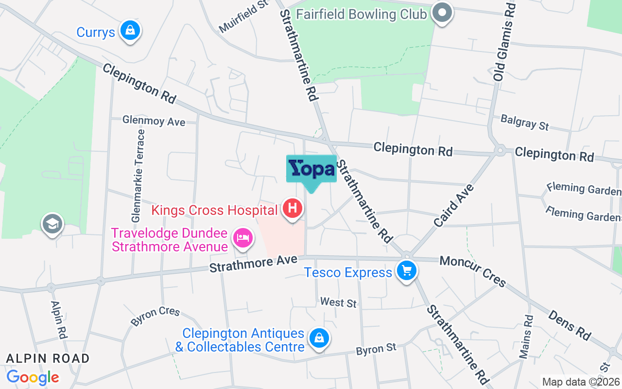 Map showing the location of DD3 8DJ