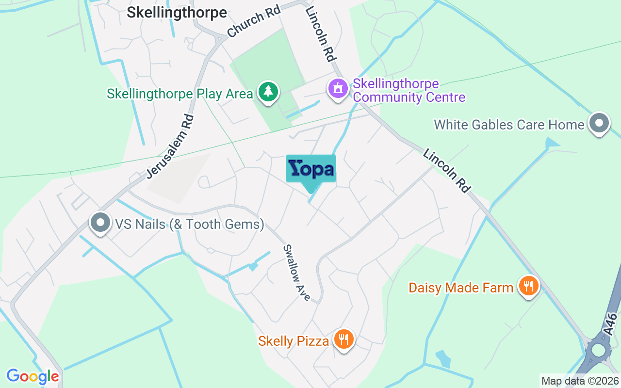 Map showing the location of LN6 5AX