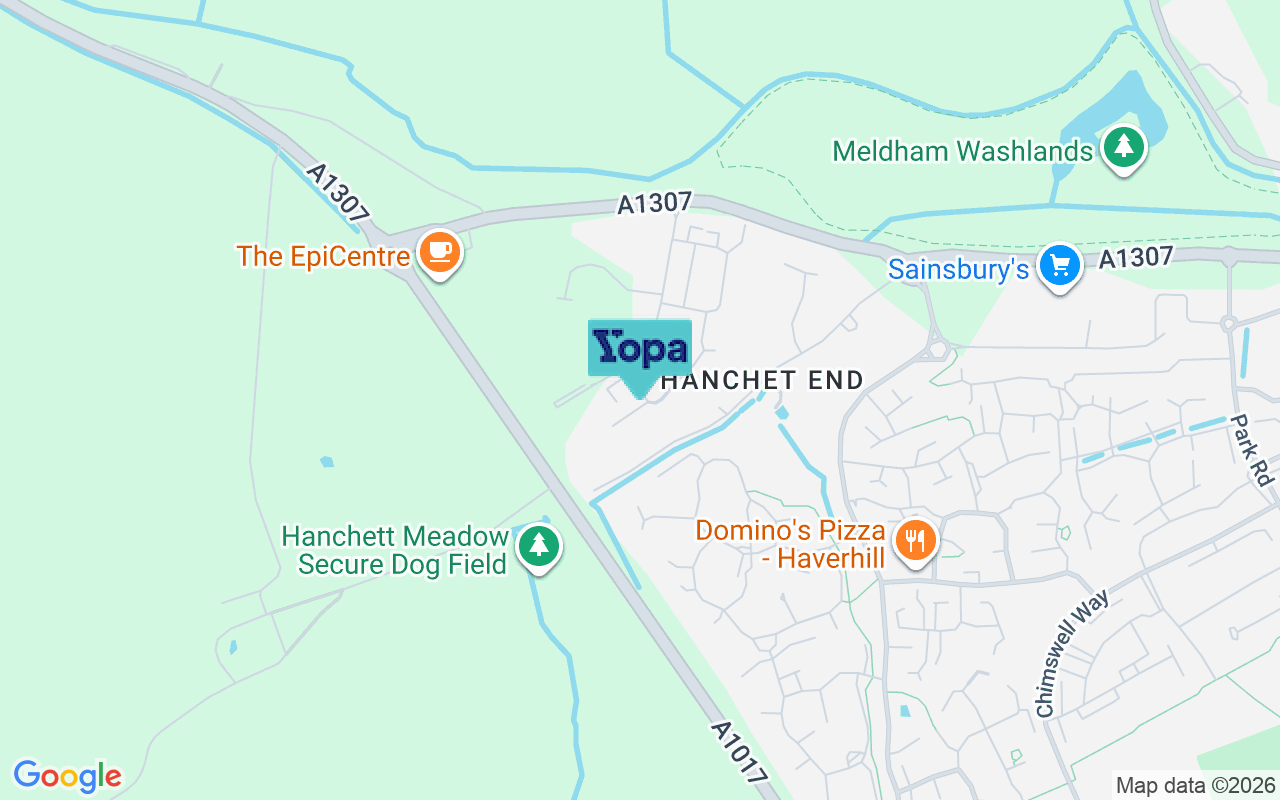 Map showing the location of CB9 7SY