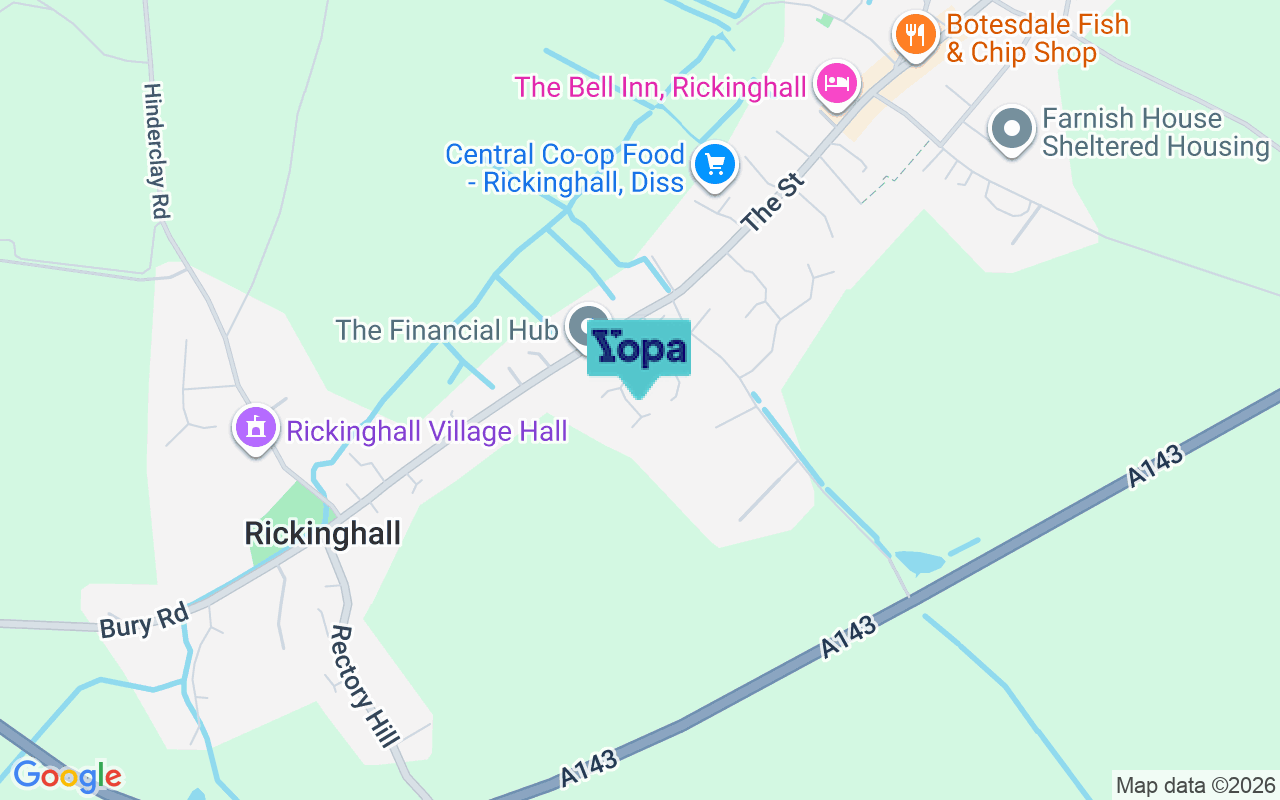 Map showing the location of IP22 1EN