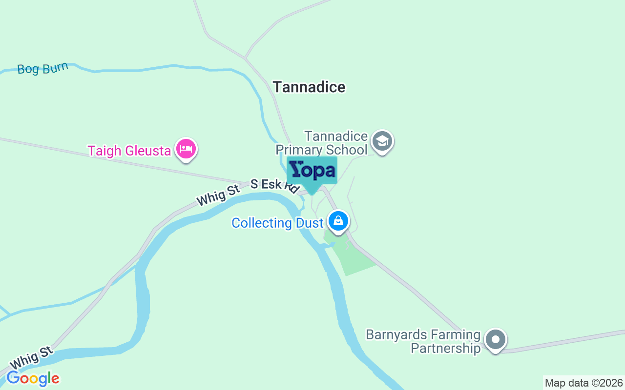 Map showing the location of DD8 3TA