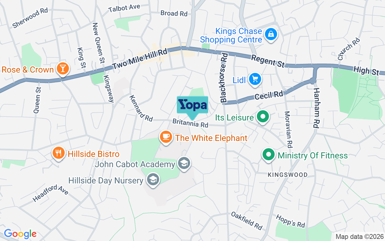 Map showing the location of BS15 8BJ