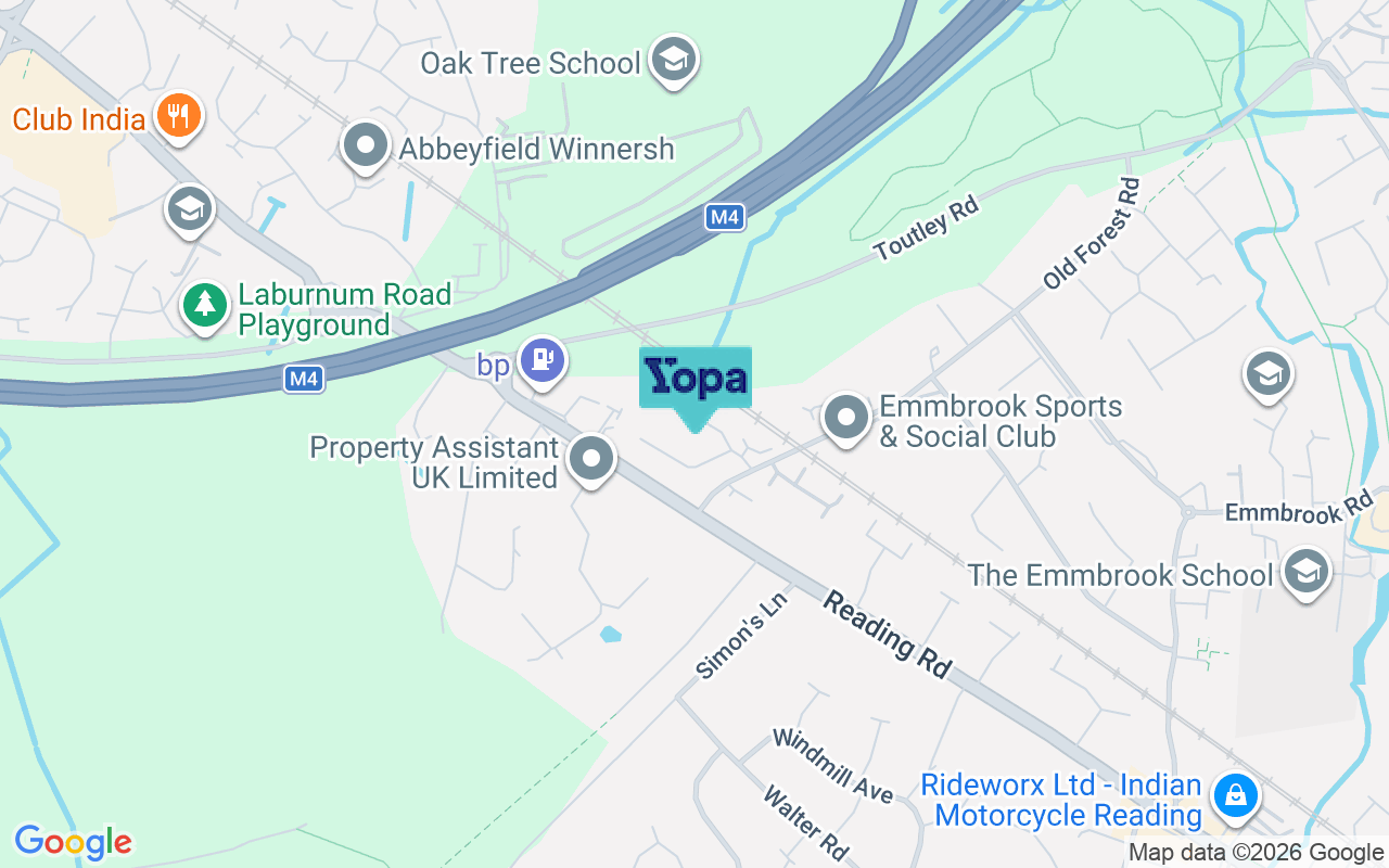 Map showing the location of RG41 1HR
