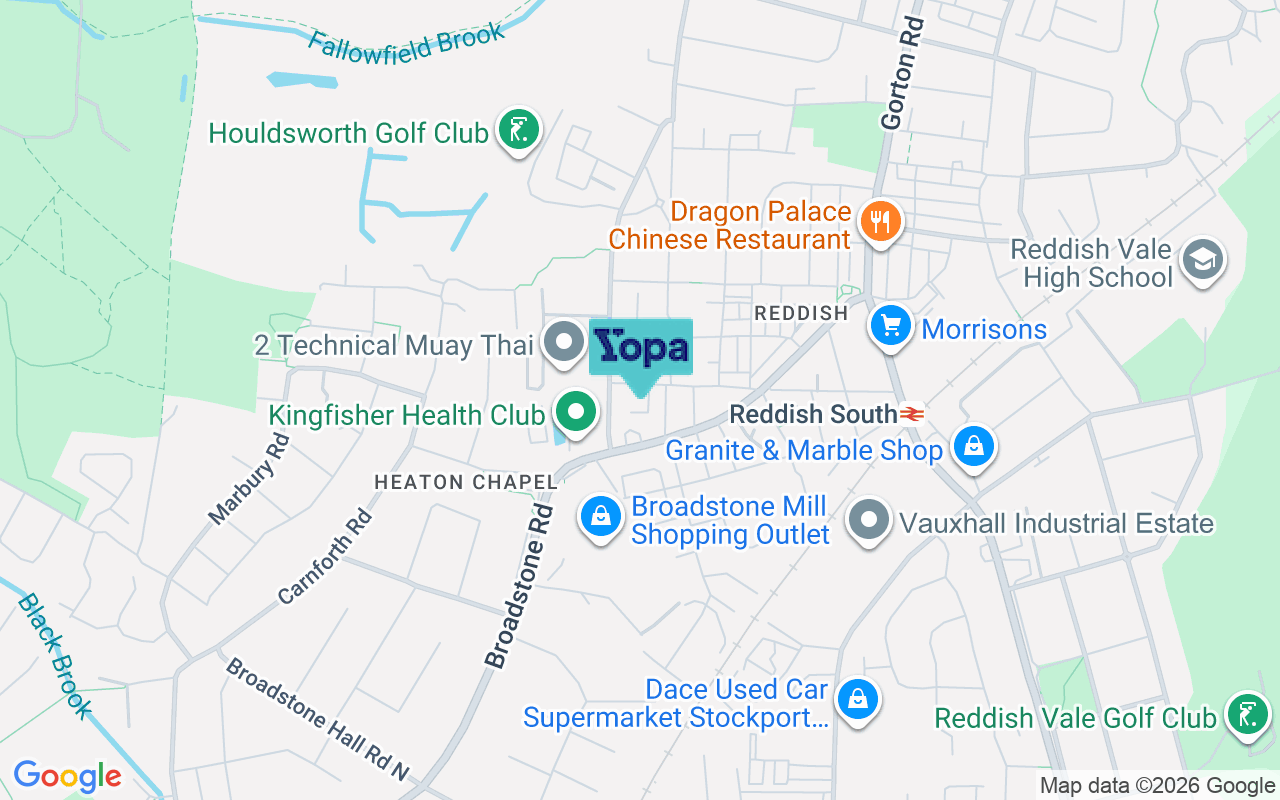 Map showing the location of SK5 6DF