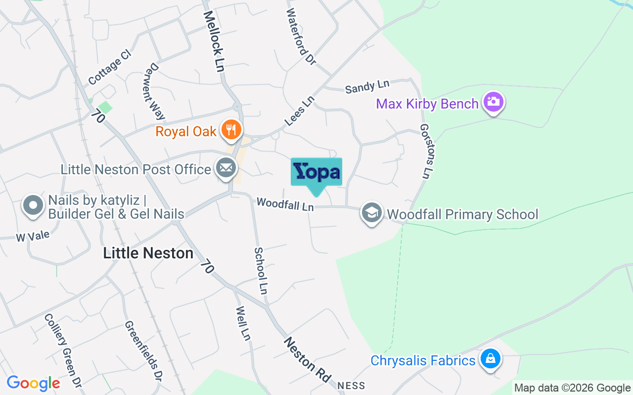 Map showing the location of CH64 4BT