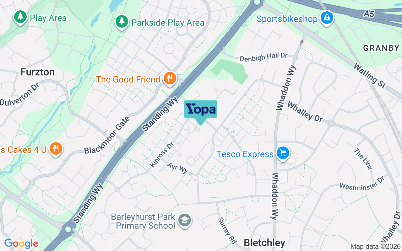 Map showing the location of MK3 7SX