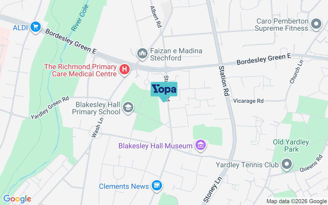 Map showing the location of B33 8UN
