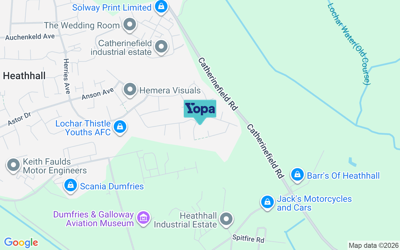 Map showing the location of DG1 3TF