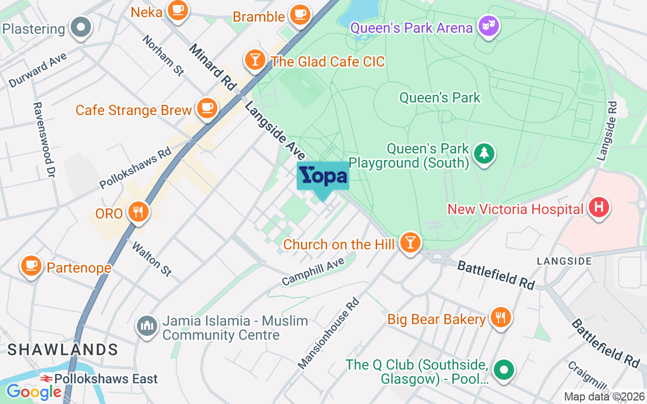 Map showing the location of G41 3BG