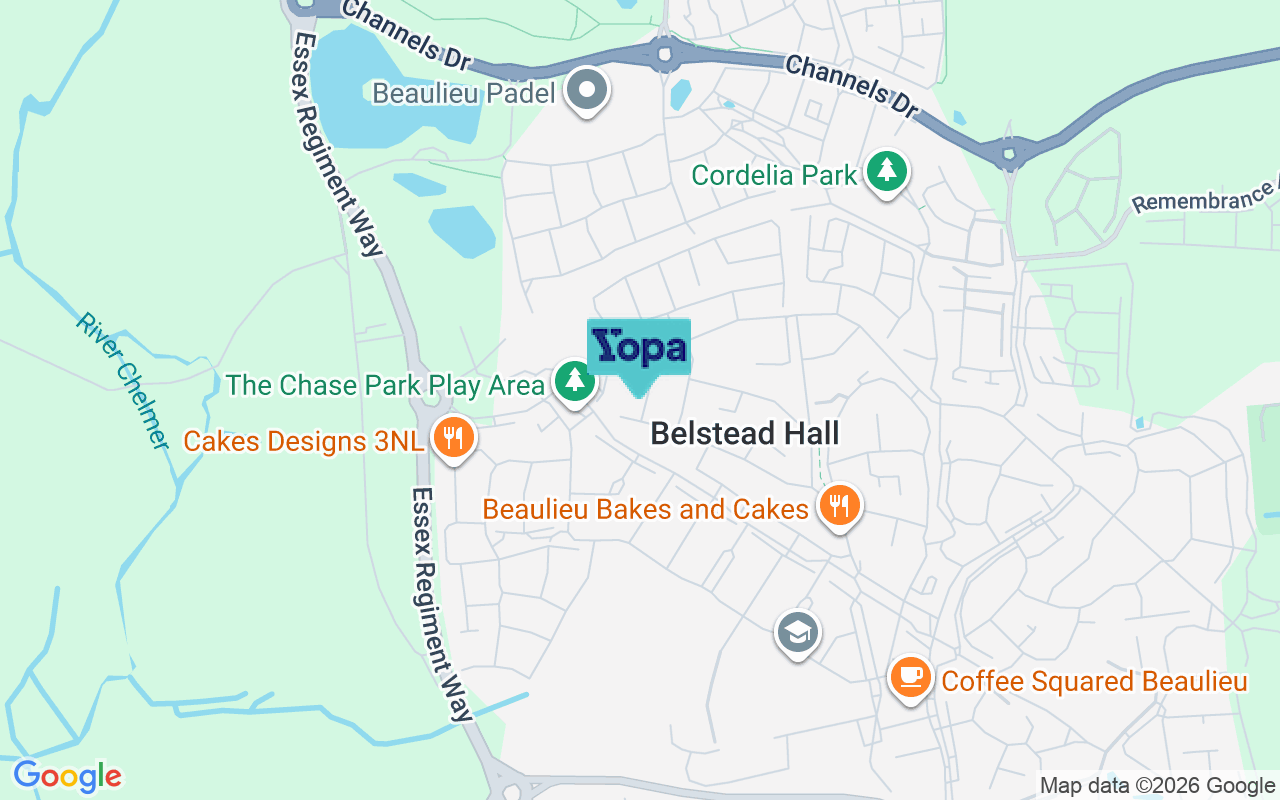 Map showing the location of CM1 6BW