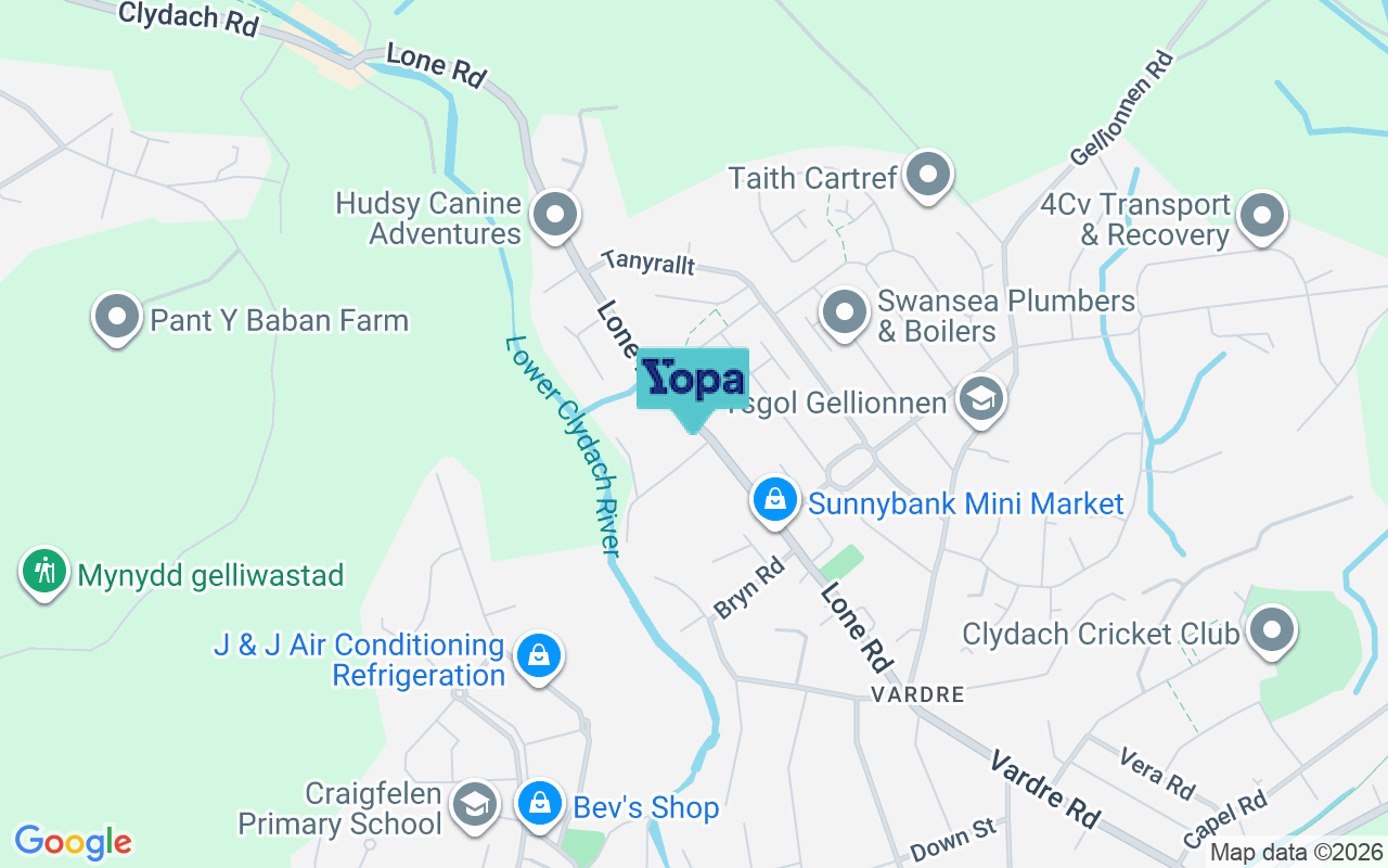 Map showing the location of SA6 5HX