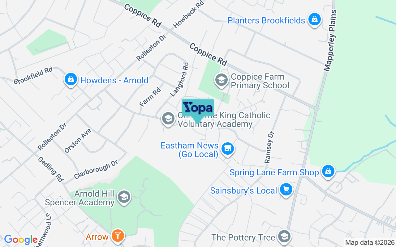 Map showing the location of NG5 7LR