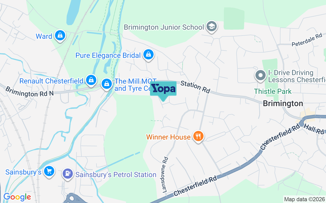 Map showing the location of S43 1BS