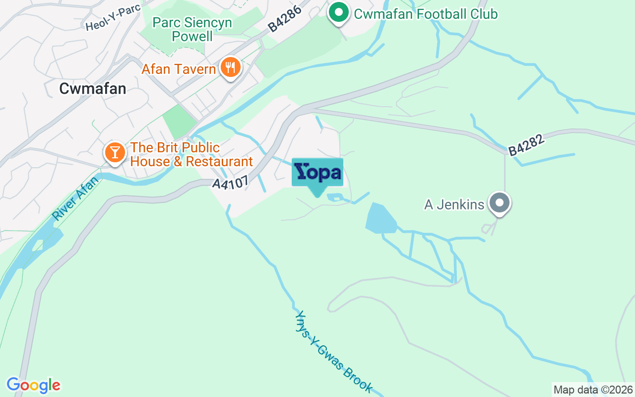 Map showing the location of SA13 2RX