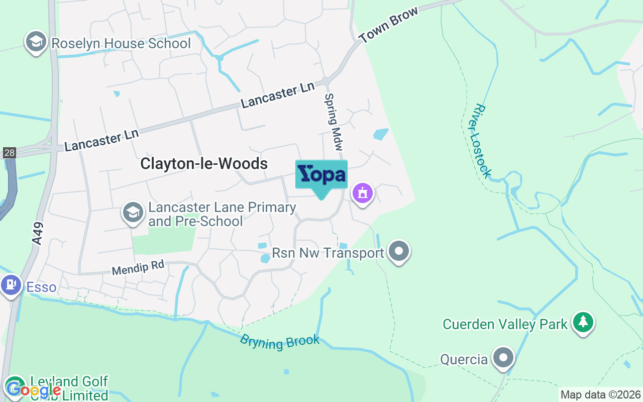 Map showing the location of PR25 5UR