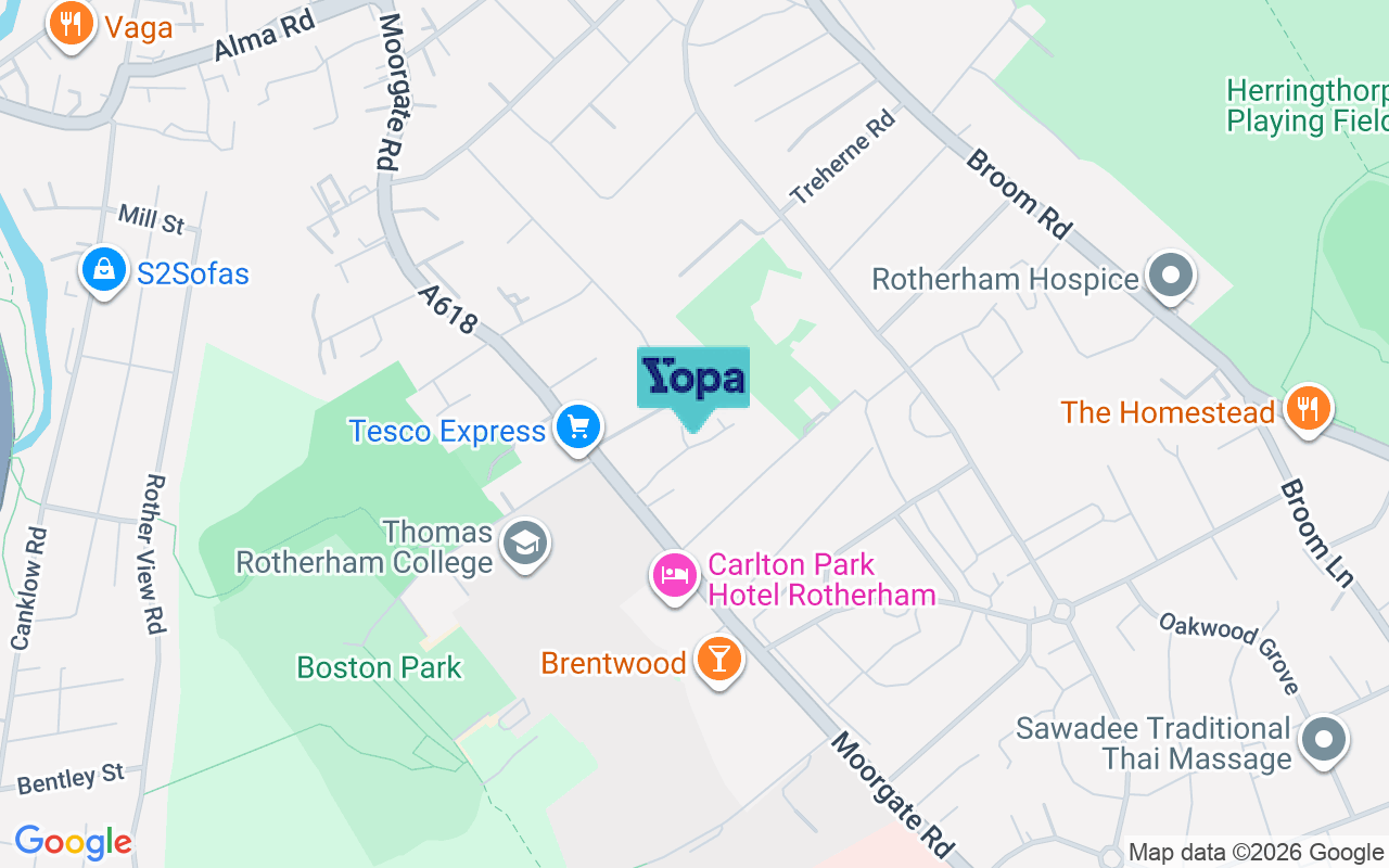 Map showing the location of S60 2TQ