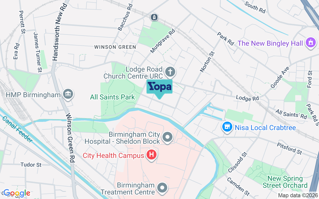 Map showing the location of B18 5RW