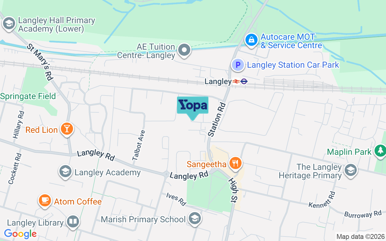 Map showing the location of SL3 8LY
