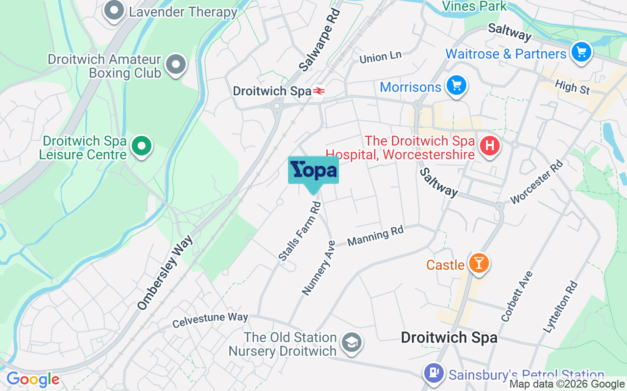 Map showing the location of WR9 8JQ