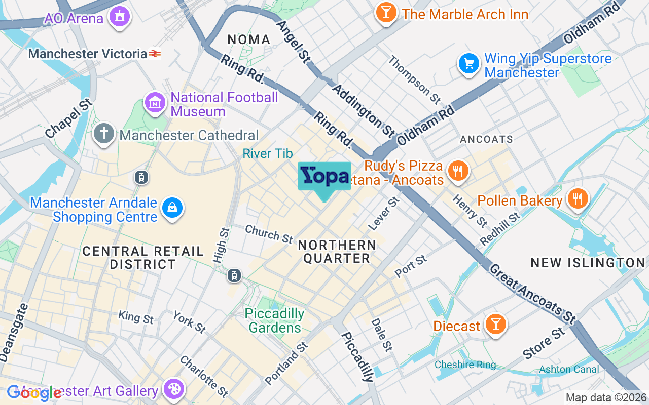 Map showing the location of M4 1JZ