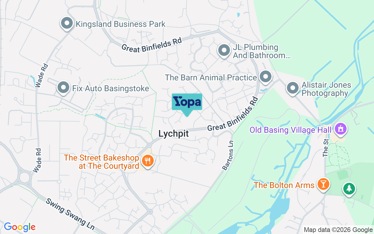 Map showing the location of RG24 8TQ