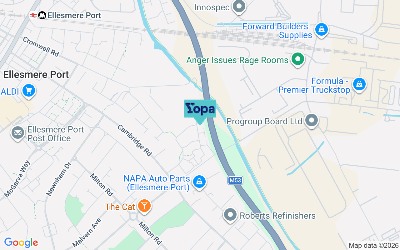 Map showing the location of CH65 5FH
