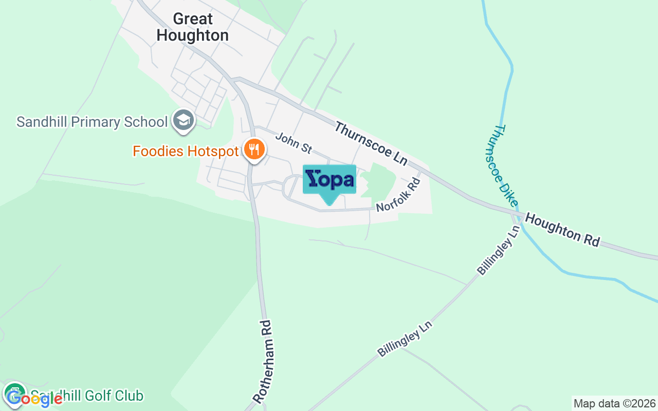Map showing the location of S72 0DT