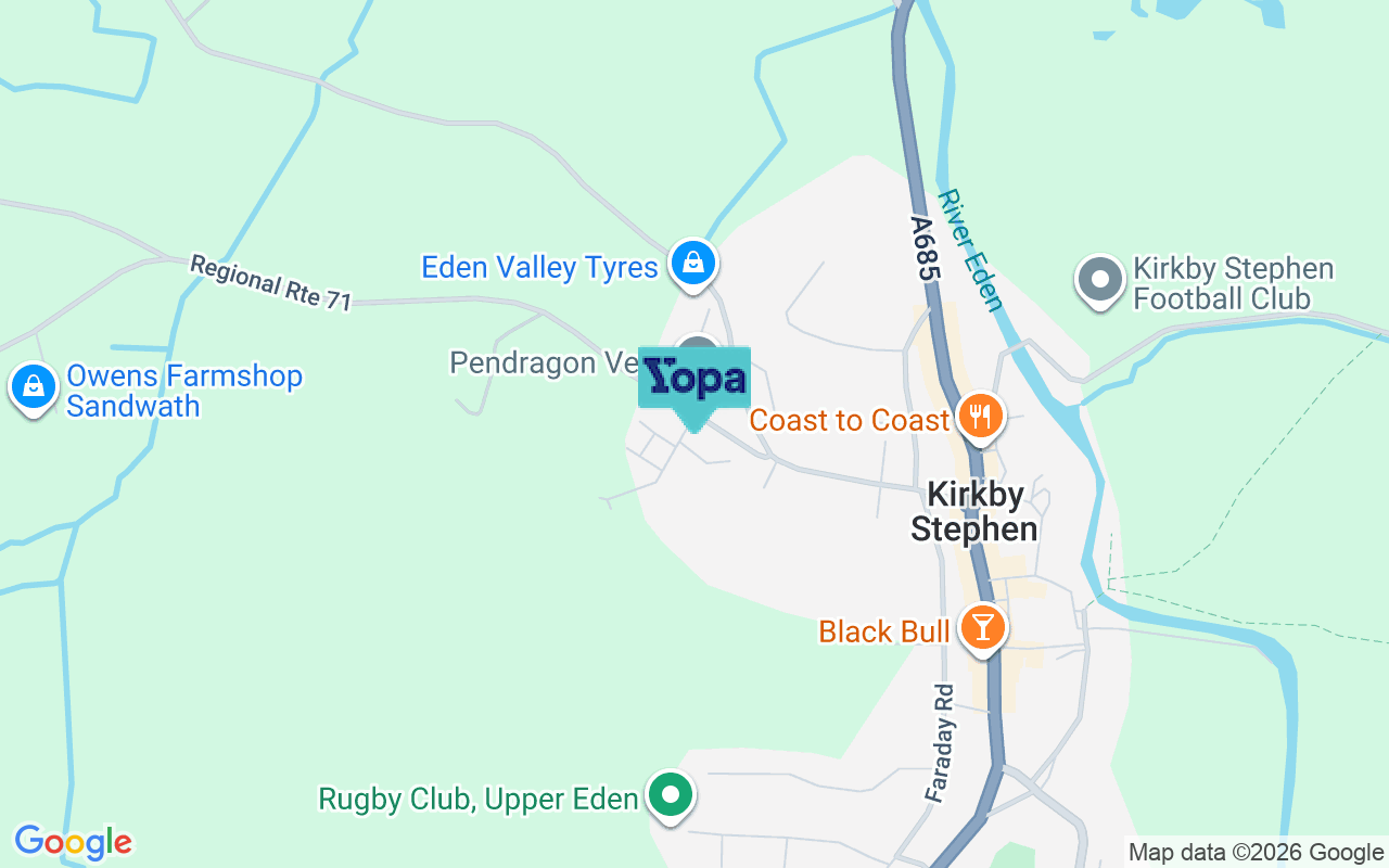Map showing the location of CA17 4EL