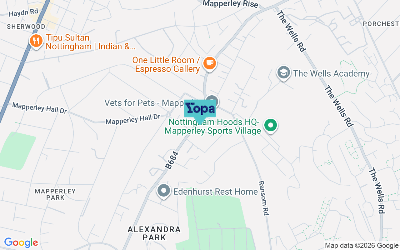 Map showing the location of NG3 5HB