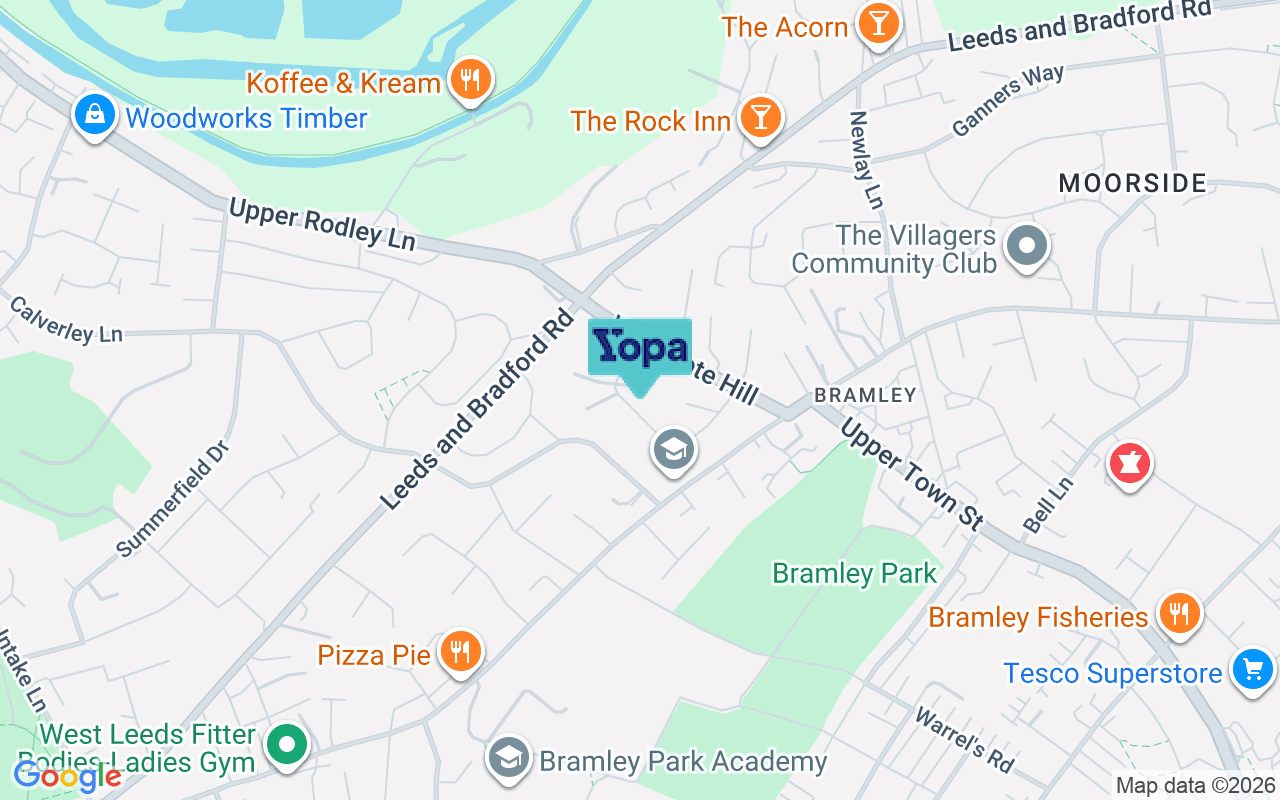 Map showing the location of LS13 3LD
