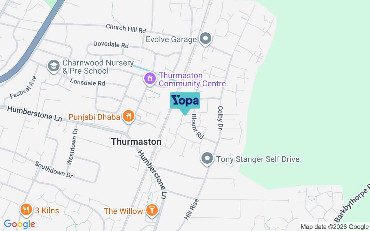 Map showing the location of LE4 8LP