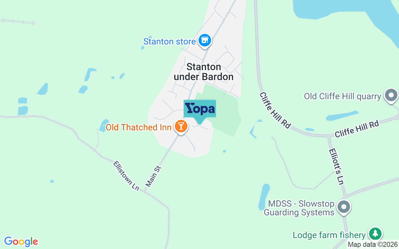 Map showing the location of LE67 9DA