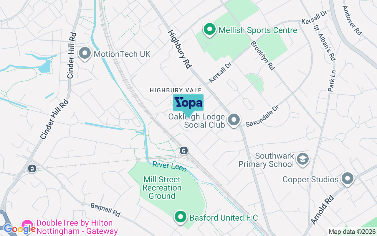 Map showing the location of NG6 9DB