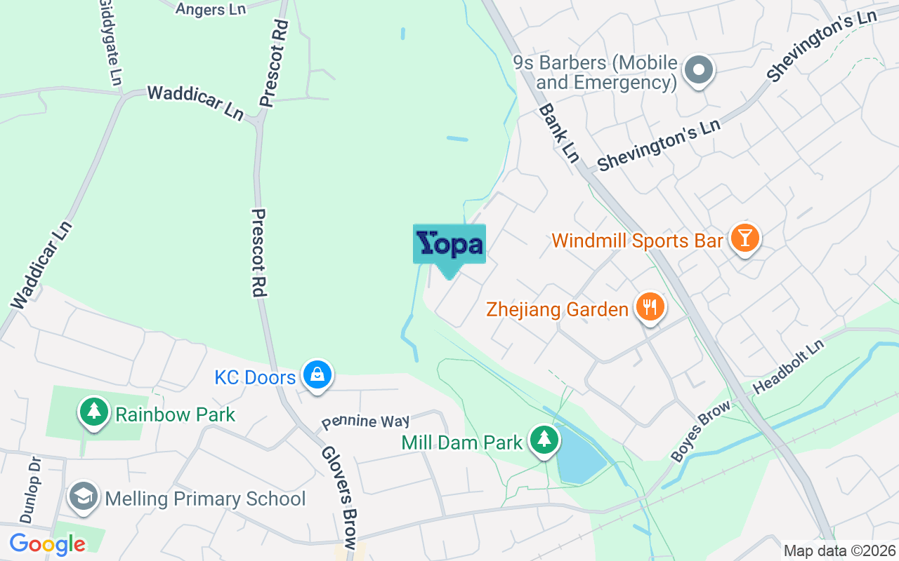 Map showing the location of L33 2AH