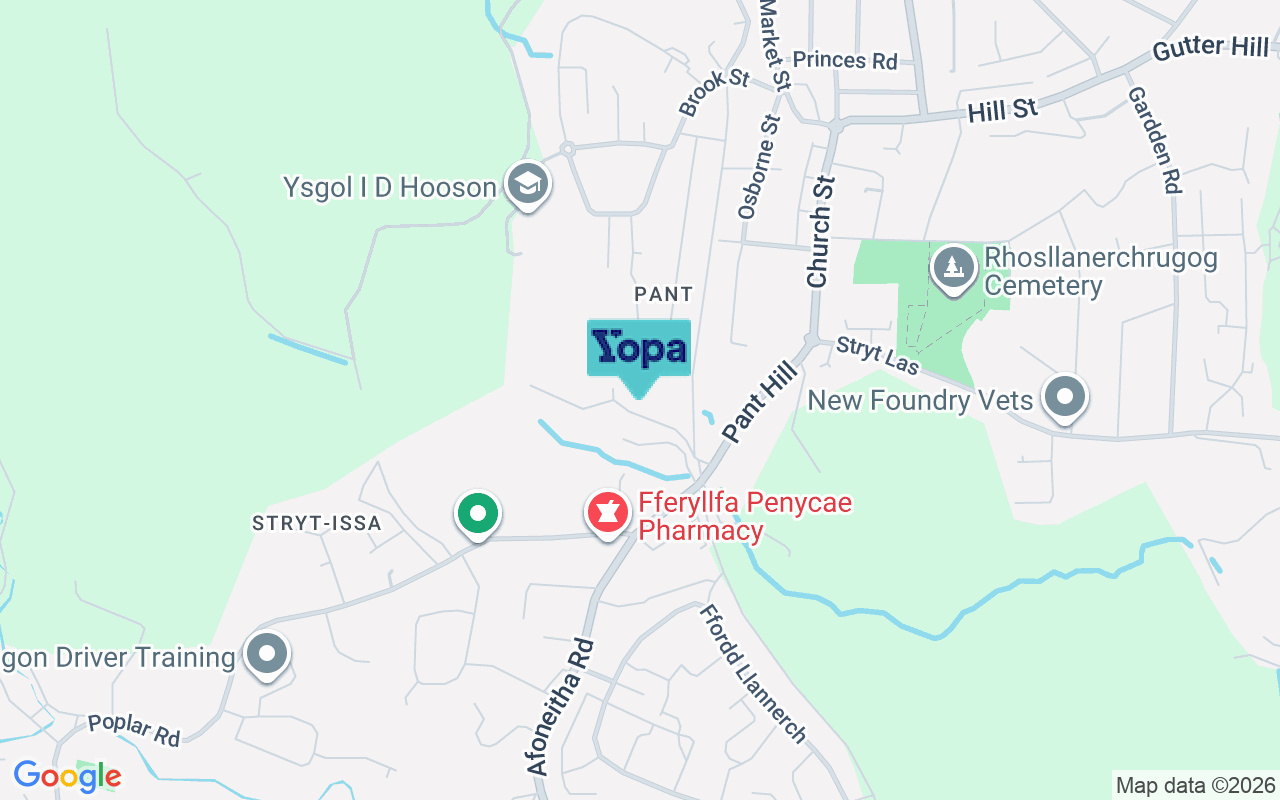 Map showing the location of LL14 2EH