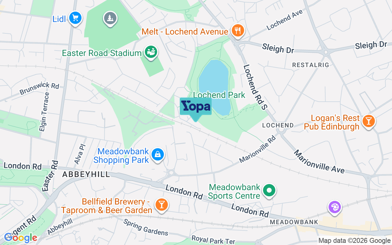 Map showing the location of EH7 5FX