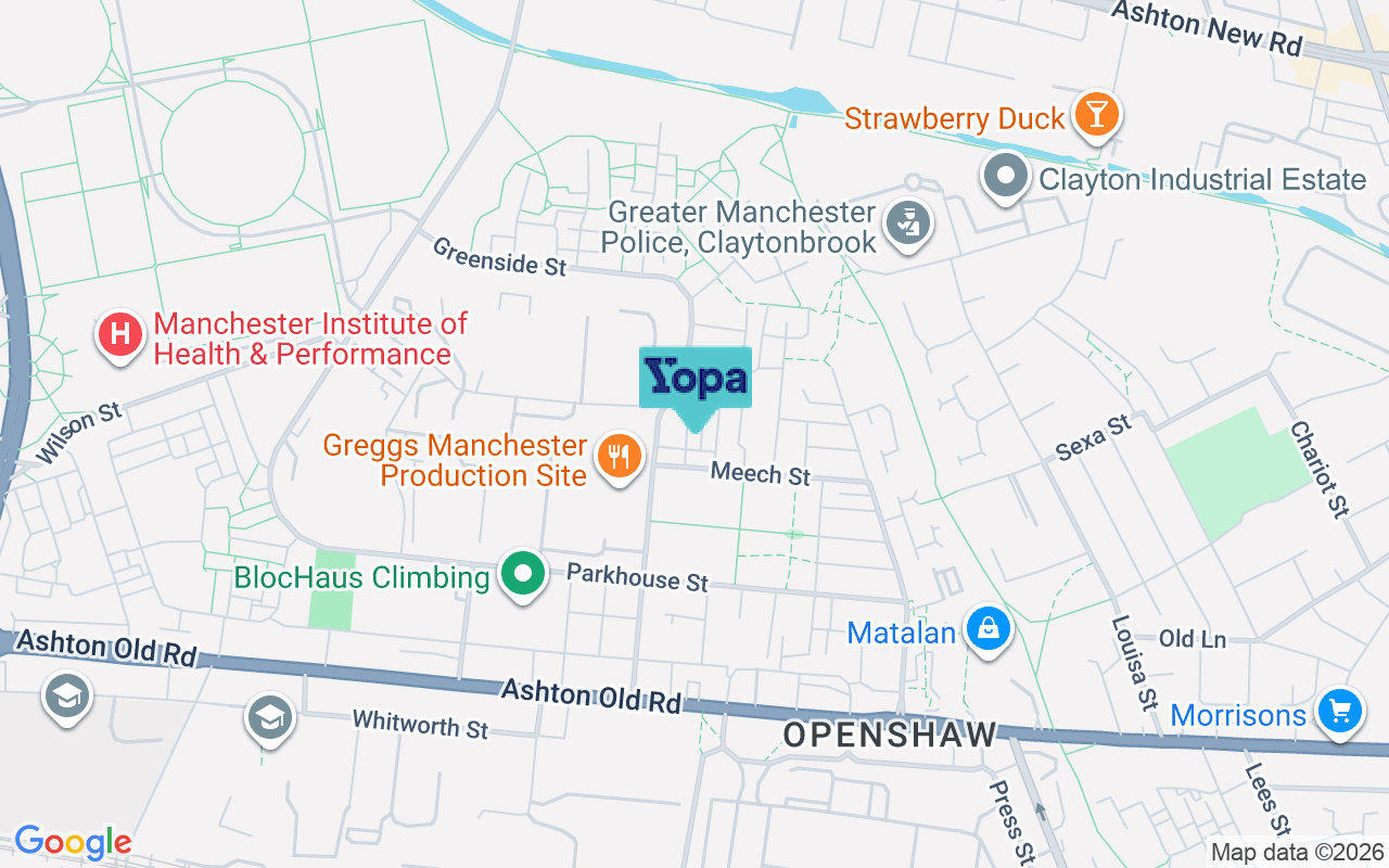 Map showing the location of M11 2JU