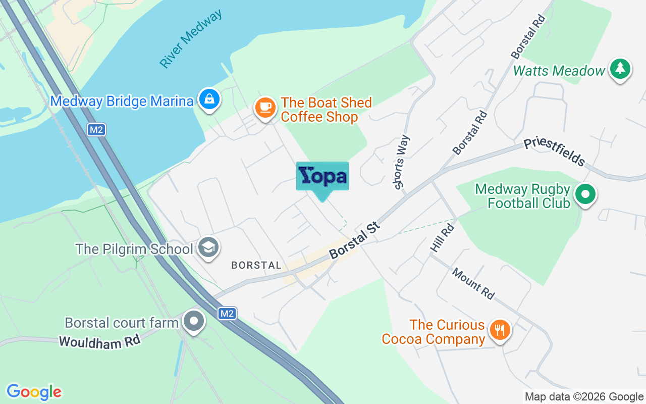 Map showing the location of ME1 3HX