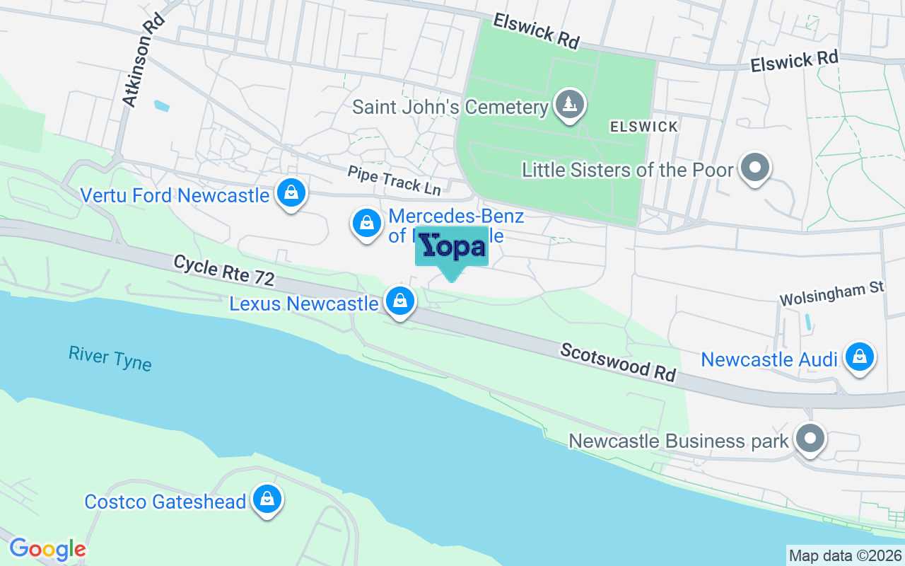 Map showing the location of NE4 8LH