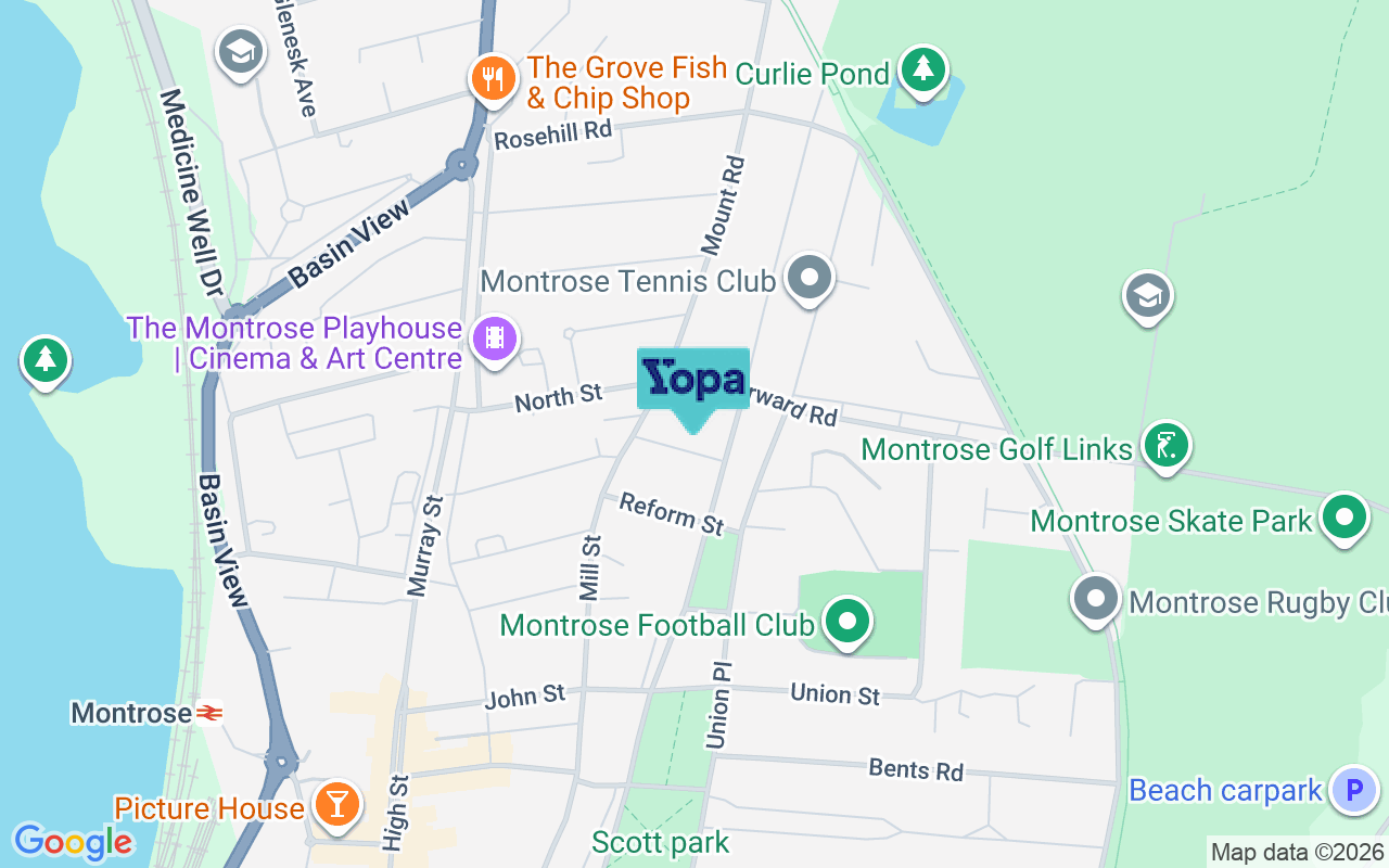 Map showing the location of DD10 8RS