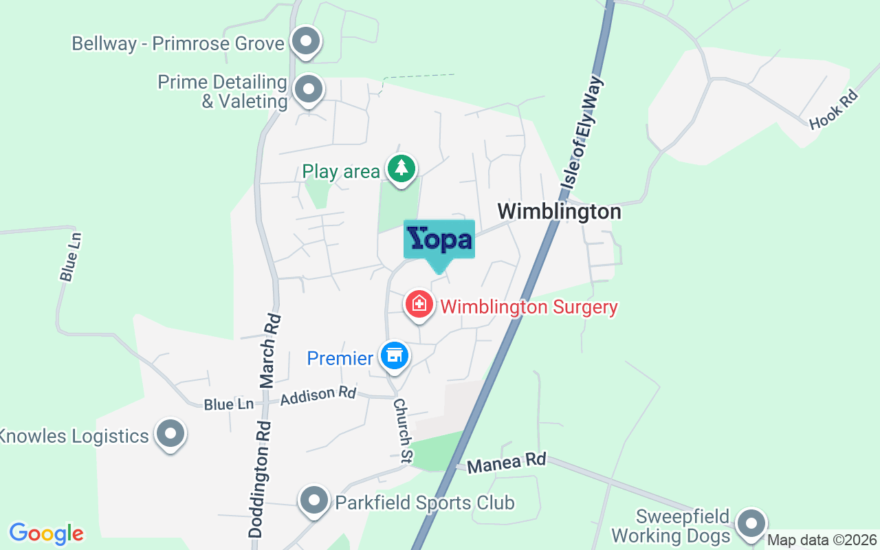 Map showing the location of PE15 0QG