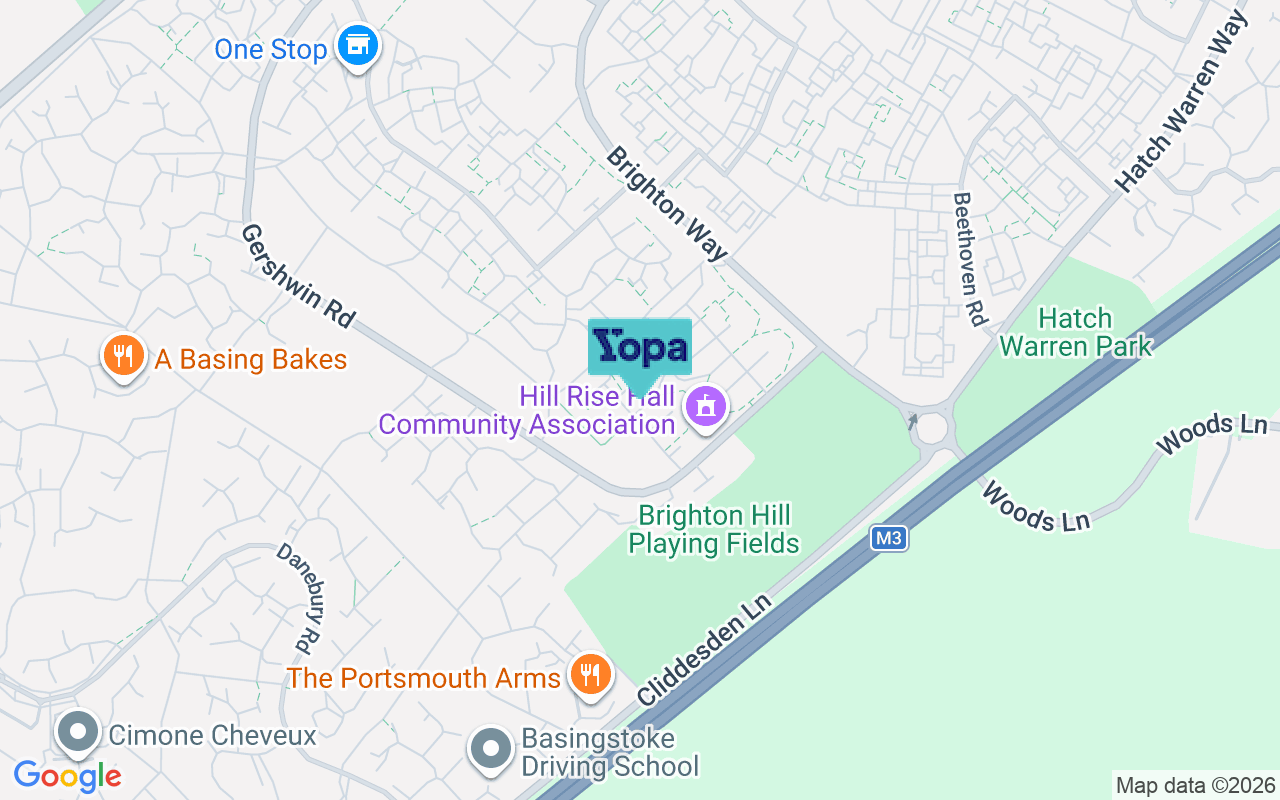 Map showing the location of RG22 4JZ