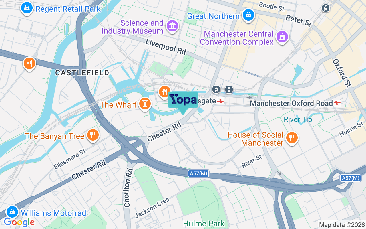 Map showing the location of M15 4SA