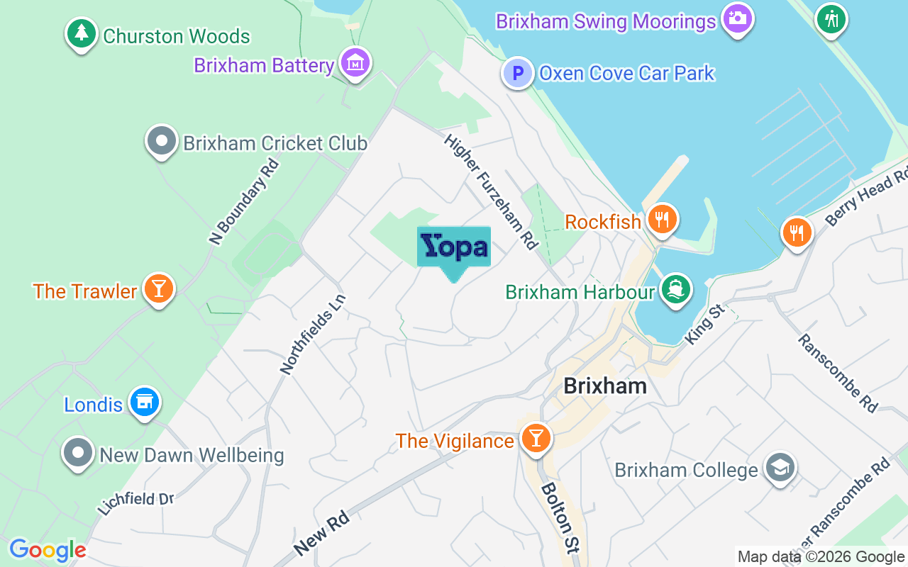 Map showing the location of TQ5 8BH