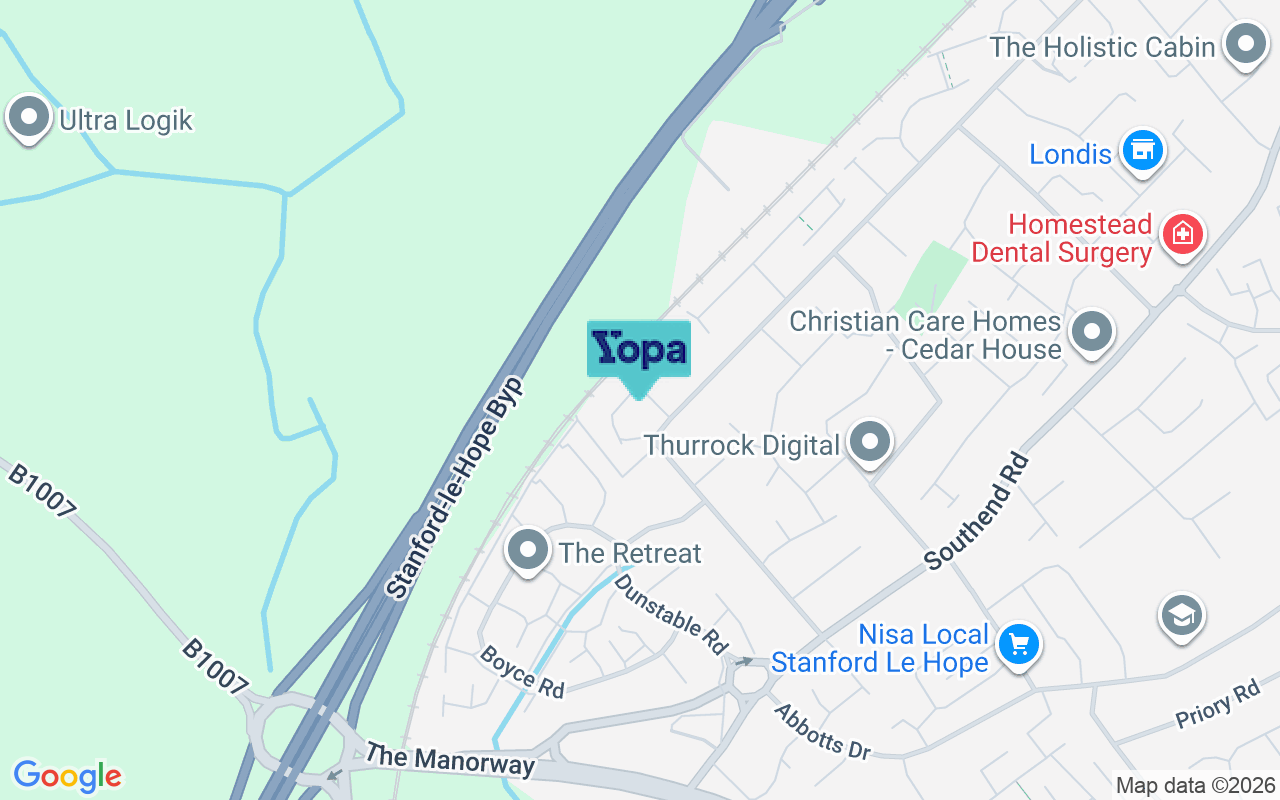 Map showing the location of SS17 8BA